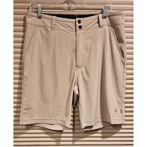 Smartwool Mens Merino Sport Shorts Tan Size Medium 8.5 Inseam Active Hiking